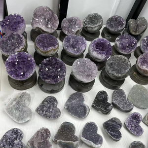 Racimo de amatista Natural de alta calidad, <span class=keywords><strong>punto</strong></span> de Geoda, esfera, corazón, mariposa - Product Image 2