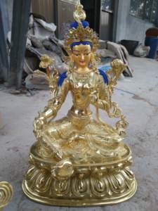 รูปปั้นพระพุทธรูปทำจากโลหะรูปปั้นทางศาสนารูปปั้นพระพุทธรูปทองเหลือง - Product Image 5