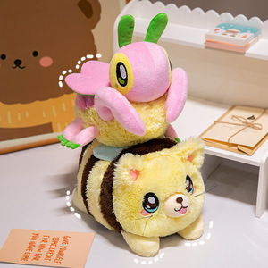 Peluche Personalizado de Insecto Regordete de 25 cm, Lindo Escarabajo Ciervo, <span class=keywords><strong>Abeja</strong></span>, Orquídea, Mantis, Relleno de Algodón PP, Regalo para Niños - Product Image 1