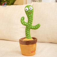 Jouet en peluche parlant Cactus Dansant Chengji avec finition super douce lavée, répète les chansons et parle