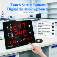 Termómetro Digital Inteligente WiFi Tuya con Doble Registro de Temperatura, Sonda Impermeable, Alarma y Monitoreo Remoto RS485 para Cadena de Frío Interior