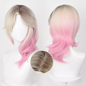 Vente en gros Gwen perruque 40cm moyen long teint couleur League of Legends <span class=keywords><strong>LOL</strong></span> Anime synthétique Halloween fête Cosplay perruque - Product Image 3