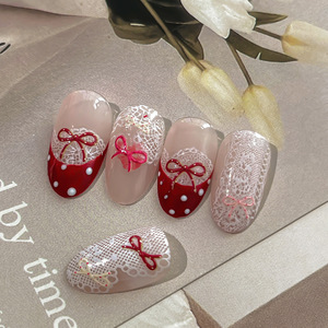 TSZS Lindas pegatinas de <span class=keywords><strong>uñas</strong></span> con lazo de lunares rosas y negros, autoadhesivas, estilo INS Kawaii, calcomanías coloridas de lazo para <span class=keywords><strong>uñas</strong></span>, venta al por mayor - Product Image 3