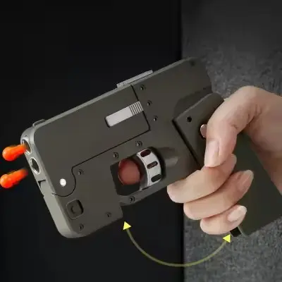 verkaufsschlager kinder klappbares spielzeugpistole simulierspielzeug automatisch aufspringend weiche kugeln pistole interaktives spielzeug