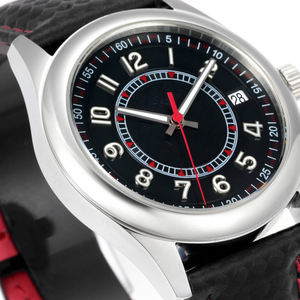 Montre automatique de luxe pour homme et femme, style sportif et habillé, cadran à motif carbone, accents rouges, chiffres lumineux, montre mécanique - Product Image 2
