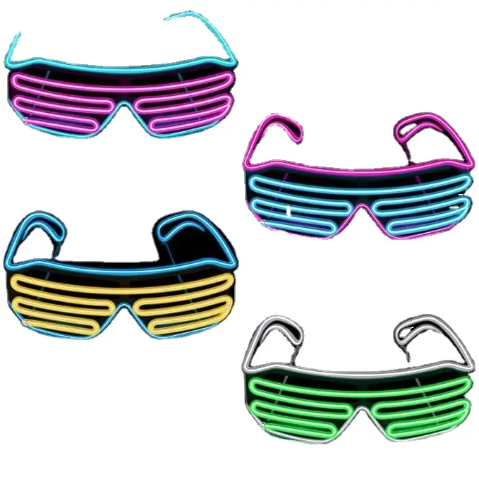Gafas de sol intermitentes con obturador, gafas de sol con luz LED para discotecas, fiesta de concierto, disfraces, Cosplay