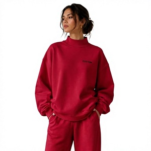 Suéter Oversize Personalizado para Mujer con Cuello Alto y Detalles Deshilachados, Estilo Casual Urbano, Proveedor de Fábrica OEM al por Mayor - Product Image 1