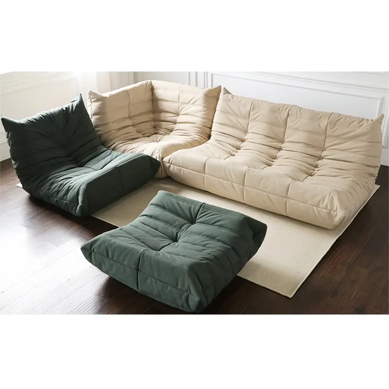 Ensemble de canapés jouet en cuir et velours de couleur verte, canapé d'angle moderne, 1, 2 ou 3 places, style moderne, idéal pour un salon