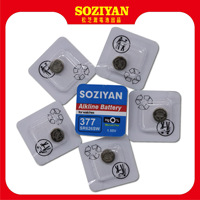 Pila de Óxido de Plata 377 SR626SW sin Mercurio, 1.55V, en Blister, para Relojes de Cuarzo y Pequeños Dispositivos Electrónicos