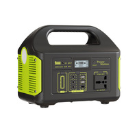 Alimentation portable extérieure LiFePO4 à onde sinusoïdale modifiée 500W, charge solaire/CA 220V 110V, écran LCD, protection contre les surtensions et les surintensités