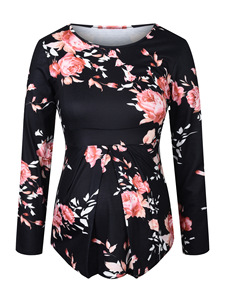 T-shirt a maniche corte per l'estate ODM/OEM da donna con top premaman Casual comodi per l'<span class=keywords><strong>allattamento</strong></span> - Product Image 2