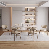 Luxe léger design scandinave moderne chaises de salle à manger en bois massif simple bûche café loisirs maison salle à manger dossier chaise sous