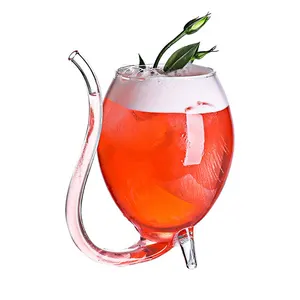 Speciale Personalizzato Unico Bar Cristalleria Lungo Bicchieri Da Cocktail Con Paglia