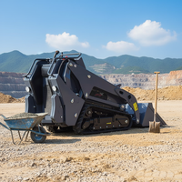 Mini-chargeuse sur chenilles compacte V1100 avec moteur Kubota, hydraulique, 17,2 kW, pour l'agriculture et la construction