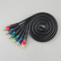 Cable de Audio y Video RCA de 1.5M, 3 RCA Macho a Macho, Cable Compuesto AV, Cobre Libre de Oxígeno para DVD, TV, Decodificador, Cine en Casa