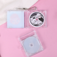Mini porte-clés acrylique personnalisé porte-clés pour album de musique porte-clés porte-clés suspendus en plastique porte-clés pour dessin animé Mini album CD personnalisé en acrylique
