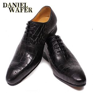 Chaussures Oxford en cuir véritable à lacets pour hommes, décontractées et habillées, avec semelle intérieure confortable, idéales pour le printemps/hiver, les mariages et le bureau, résistantes à l'usure - Product Image 3