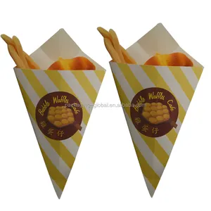 Take Away Box Food Paper Cones French Fries Packaging Bags Potato Chip Container