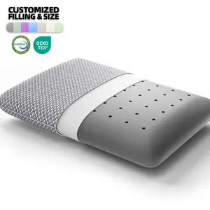 New Arrival High Quality Comfort Bamboo Charcoal Memory Foam Sleeper Pillow for Hotel Camping Nursing Soft Massage Features