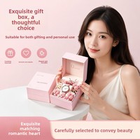 Kotak Jam Bunga Abadi Romantis dengan Logo yang Dapat Disesuaikan OEM&ODM - Kertas Karton Berlapis untuk Hadiah dengan Pengawetan Gliserin