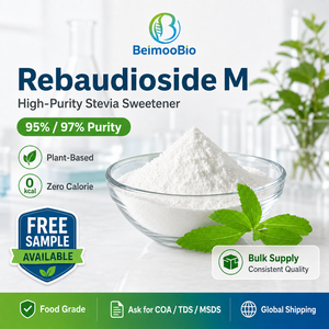 BeimooBio Poudre de Stévia Reb M 98% Haute Douceur Emballage en Fût Édulcorants pour Boissons et Compléments Alimentaires - Product Image 1