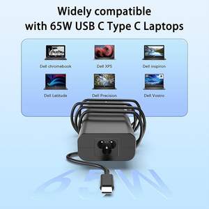 شاحن لابتوب تايب سي 20 فولت 3.25 أمبير 65 واط، محول تيار متردد يو إس بي سي 20 فولت 3.25 أمبير لأجهزة ديل لاتيتيود 7270 7370 5420 - Product Image 6