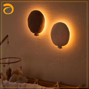 Lampe murale en forme de ballon en peluche, lumière décorative pour chambre d'enfant, veilleuse pour chambre à coucher - Product Image 2