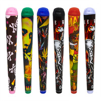 Vente en gros de tubes coniques en plastique transparent résistant aux enfants pour cigarettes, tubes à rouler pour cigares, pré-remplis, 122 mm, avec bouchon à pression