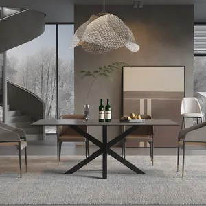 Patas de muebles de Metal para escritorio de oficina de comedor de café industrial resistente negro cuadrado personalizado