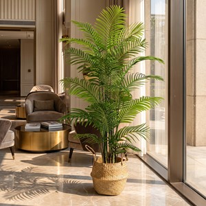 5 Palmiers Areca Artificiels Géants, Plantes Tropicales Artificielles en Pot pour Intérieur, Salon, Bureau, Décoration Verte au Sol, Vente en Gros - Product Image 2