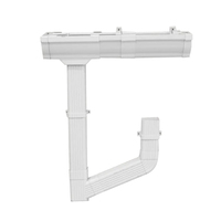 Système de gouttière en PVC moderne et léger canal d'eau coudé en plastique pour le drainage de toit de villa résidentielle pour les hôtels