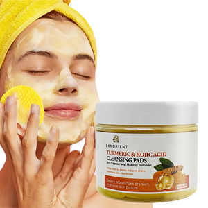 Desmaquillador de hoja de algodón de <span class=keywords><strong>limpieza</strong></span> <span class=keywords><strong>Facial</strong></span> de cúrcuma orgánica <span class=keywords><strong>coreana</strong></span> para <span class=keywords><strong>limpieza</strong></span> profunda, eliminación de manchas oscuras, producto para el cuidado de la piel - Product Image 2