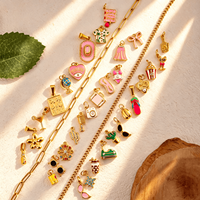 Breloques en émail en acier inoxydable, série Cœur Amour, pendentifs mignons pour lunettes, bikinis, vêtements, chapeaux, tasses, appareils photo, jouets
