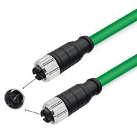 Interface de câble réseau M12 à Rj45 tête mâle connecteur de ligne de prise d'aviation de type X D câble de données de Transmission à 8 fils de type A