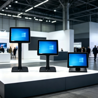 Système de point de vente au détail Windows 10,1 pouces avec écran tactile, moniteur LED LCD, affichage numérique, résolution 1920x1080, écran client sur pied