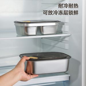 304 Stainless Steel Lunch <b>Box</b> With Compartments Microwave Safe For Office Students Home Use - Product Image 4