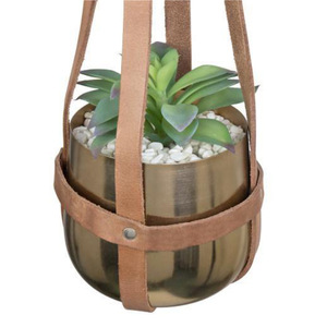 Creative PU Leather Plant Hanging Basket, Korean Style Simple Hanging Flower Pot, Indoor Decorative Flower and Plant <b>Hammock</b> - Product Image 2