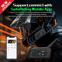 Casque d'intercom EJEAS V6 Pro Full Duplex 800M Bluetooth pour moto