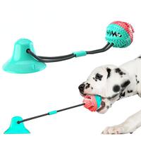 Jouet interactif 3-en-1 écologique et mignon avec ventouse, corde durable en EVA pour le nettoyage des dents du chien et le soulagement de l'anxiété