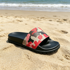 Luxury Original Design Premium Color Block Print Men Platform Slides Anti Slip Beach Slippers Custom Logo In Stock Wholesale - Product Image 2