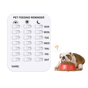 개 먹이 알림 하루에 3 번 애완 동물 먹이 알림 마그네틱 알림 스티커 개 고양이 스티커 매일 - Product Image 1