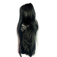 Extensions de cheveux humains vierges indiens Remy populaires, double trame machine, noirs, avec pinces à tisser, options de longueur pour salon
