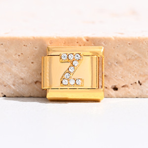 Modular Letter Bracelet Set Gold Crystal Rhinestone DIY Jewelry Unisex Everyday Wear - Product Image 4