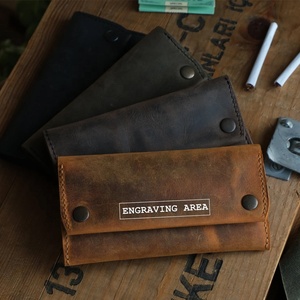 Borsa Porta Tabacco in Pelle Personalizzata, Sacchetto per Tabacco Fatto a Mano, Astucci per Tabacco Arrotolato - Product Image 4