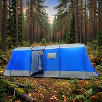 Tente de camping pliable quatre saisons pour 8 personnes, respirante, imperméable, double couche, grande tente familiale pour le glamping en plein air