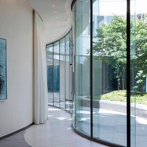 Façade panoramique en arc de luxe moderne avec fenêtre en <span class=keywords><strong>verre</strong></span> courbé, cadre en aluminium à cintrage de précision, <span class=keywords><strong>double</strong></span> <span class=keywords><strong>vitrage</strong></span> insonorisé pour projets - Product Image 2