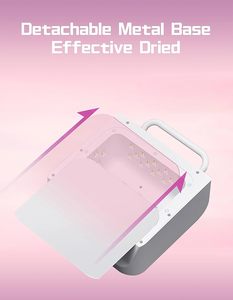 Lámpara LED Inalámbrica Recargable de 220W para Uñas con 3 Modos de Temporizador, Lámpara de Curado Portátil con USB, Secador de Uñas Profesional - Product Image 4