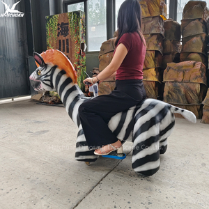 <span class=keywords><strong>Scooter</strong></span> Eléctrico con Forma de Zebra, con Batería, Marco de Acero Hecho a Mano, para Zoológicos, Centros Comerciales y Parques Temáticos - Product Image 5