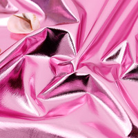 Kain Spandex Metalik Berkilau Tinggi, Elastis dan Mengkilap, Kain Satin Foil Berwarna Emas untuk Kostum Panggung