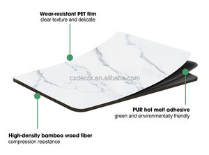 Revestimiento de pared de alto brillo flexible PVC imitación mármol aspecto grano hoja azulejo paneles de pared Mercado de <span class=keywords><strong>Puerto</strong></span> <span class=keywords><strong>Rico</strong></span> - Product Image 5